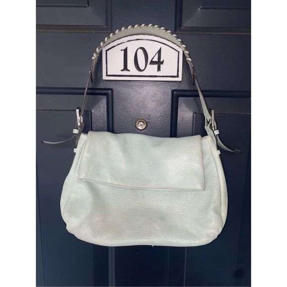 Aimee Kestenberg Seafoam Blue Bali Hobo Bag Purse, MSRP $248 - Picture 1 of 13